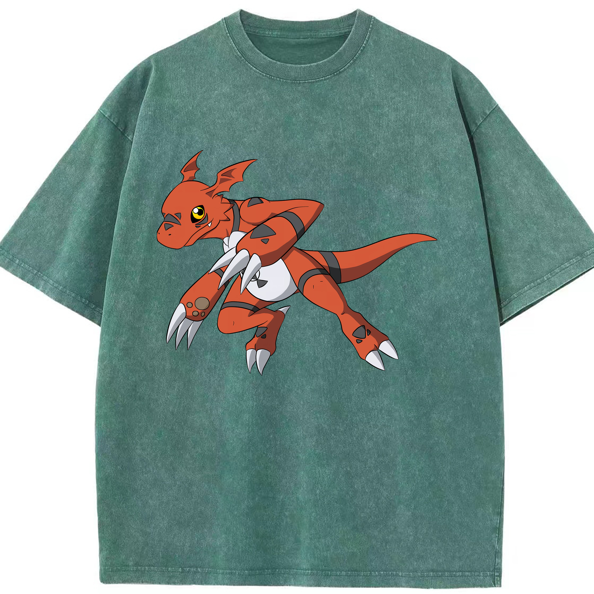 （画像用） Digimon デジタルモンスター/デジモン 綿100% ヴィンテージ風 半袖Tシャツ（フロントプリント）